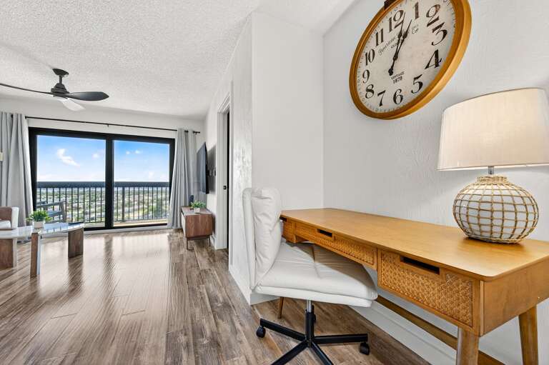 Dedicated work station with a office desk and chair Dedicated work station with a office desk and chair