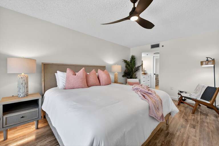 Feel right at home with a cozy king bed and private ensuite bathroom in the spacious bedroom Feel right at home with a cozy king bed and private ensuite bathroom in the spacious bedroom