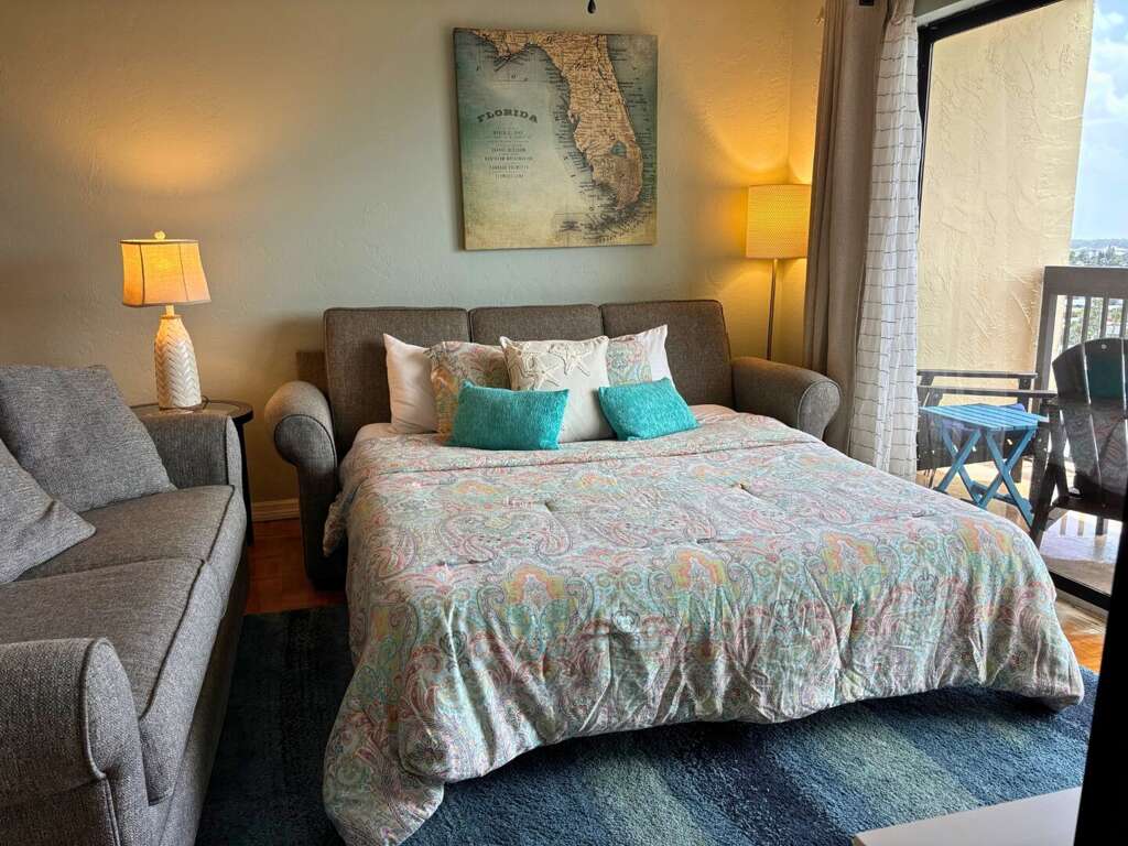 Queen sleeper sofa in the living room Queen sleeper sofa in the living room