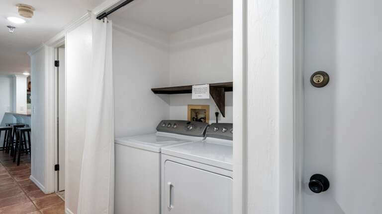 Washer and Dryer located inside the condo