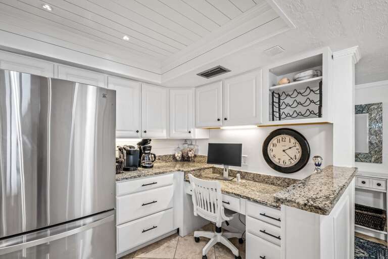 Dedicated work area with a desk and monitor