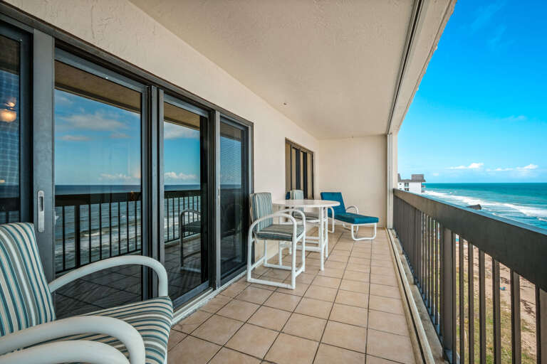 Seating on the private, 10th floor balcony