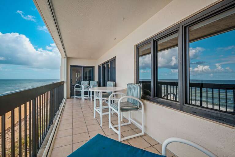 Soak in the Ormond Beach view from the penthouse balcony