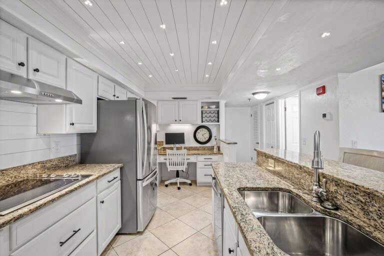 Stainless steel appliances in the kitchen