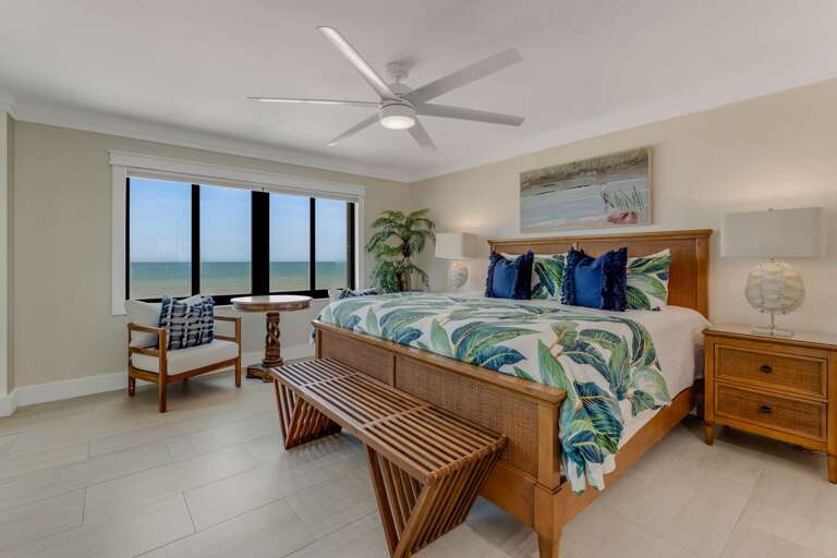Wake up to the ocean in the master bedroom