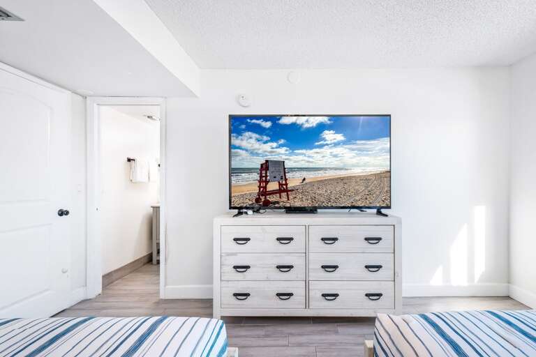 Large TV in the south guest bedroom Large TV in the south guest bedroom