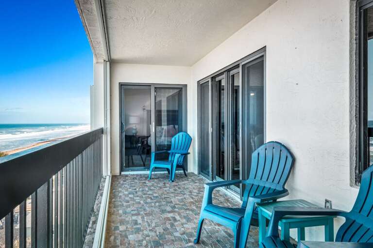 Seating on the large, private balcony Seating on the large, private balcony