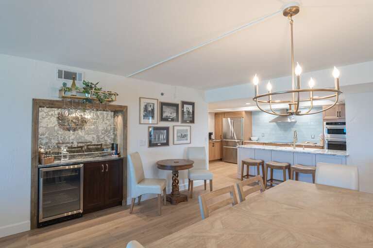 Dining Room with Beverage Bar Dining Room with Beverage Bar