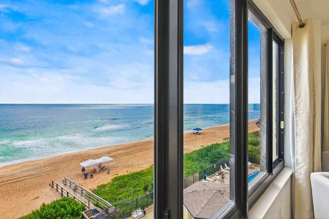 Direct oceanfront view and balcony access from king ensuite bedroom 1 Direct oceanfront view and balcony access from king ensuite bedroom 1