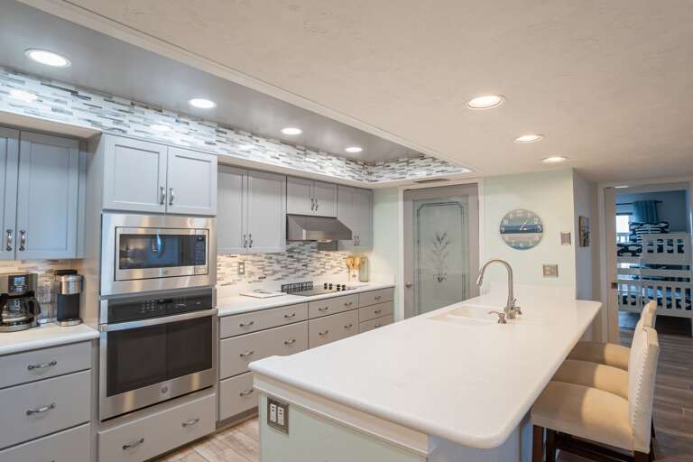 Abundant counter space in kitchen
