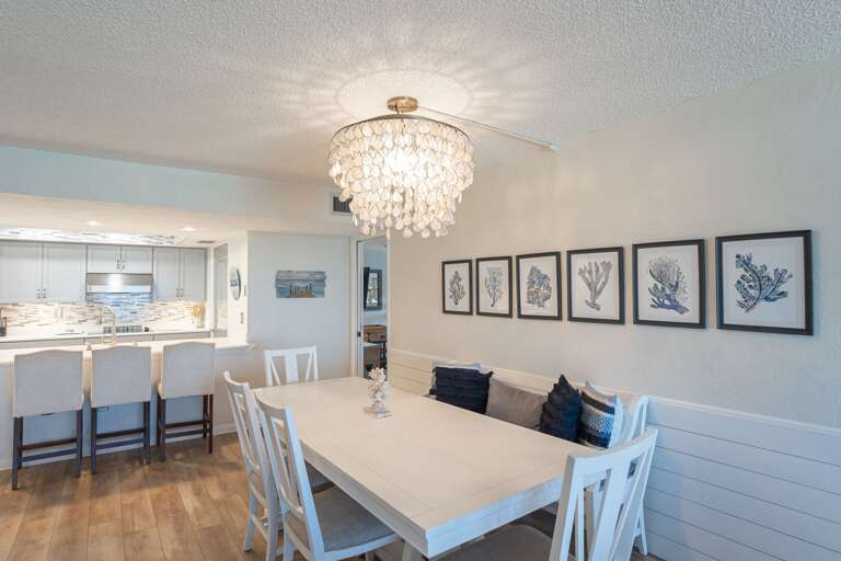 Bright dining area with generous seating