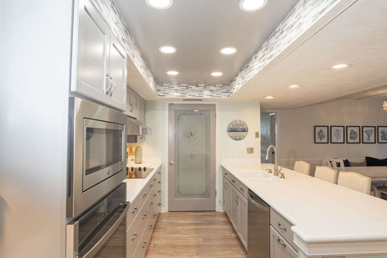 Double ovens in kitchen