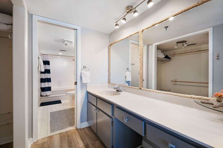 Plenty of vanity space in ensuite master bathroom