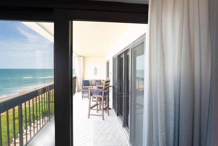 View onto Balcony from master bedroom