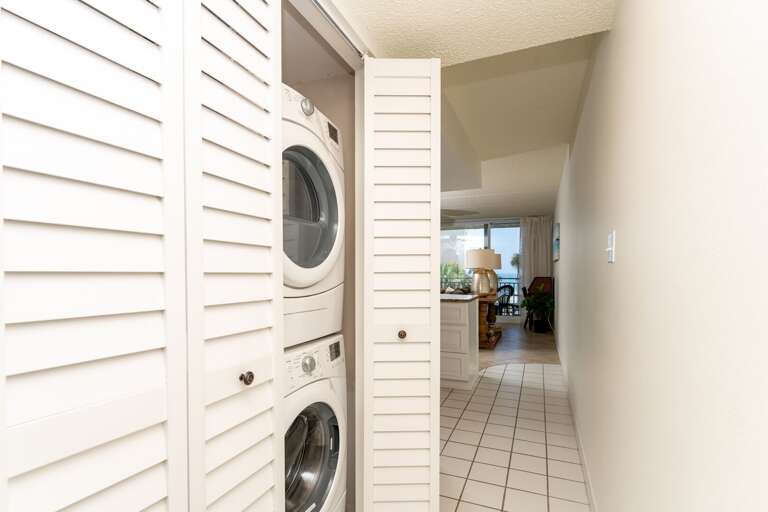 Enjoy the convenience of a washer and dryer located inside the condo, making laundry a breeze during your stay! Enjoy the convenience of a washer and dryer located inside the condo, making laundry a breeze during your stay!
