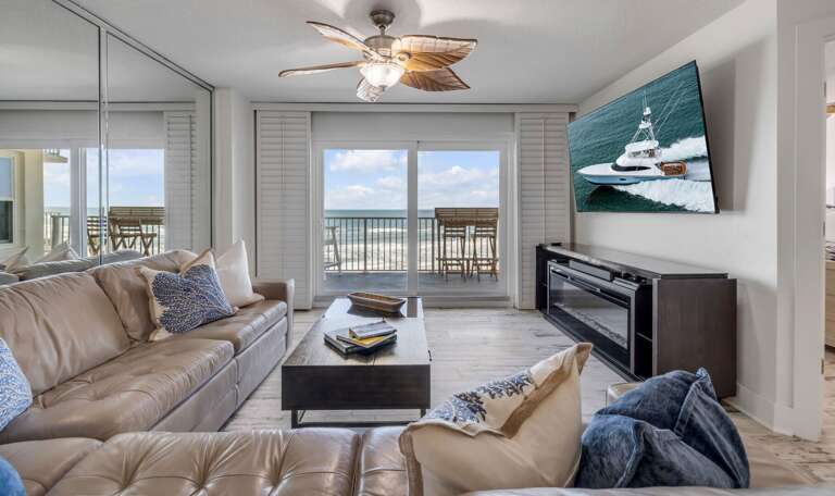Seawinds 403 has been newly renovated and beautifully updated with all-new furniture, including the stylish oceanfront living room