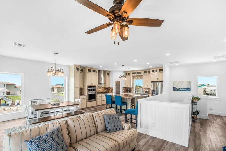 Vacation Rental Interior With Living Area And Kitchen