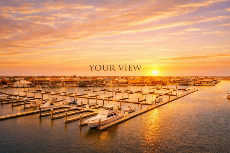 Sunset Over Serene Marina With Boats
