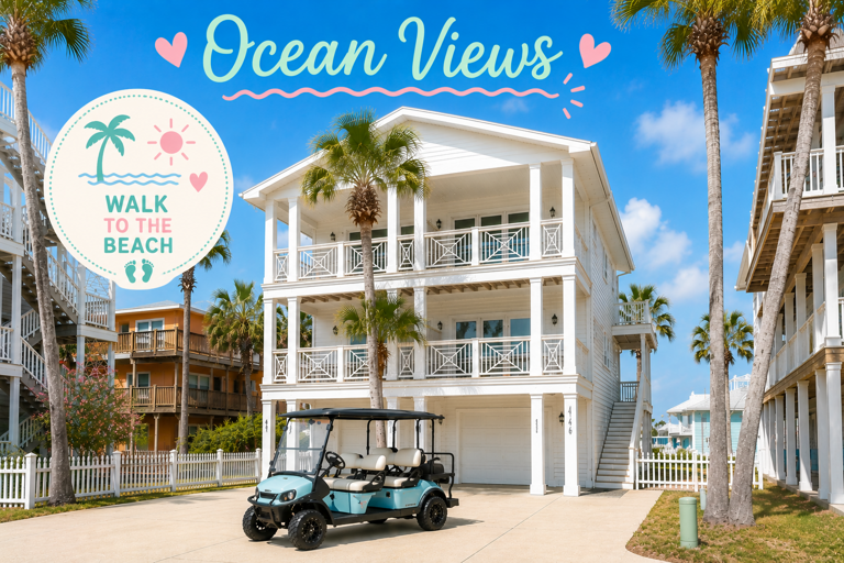Palm Breeze - Ocean Views, Golf Cart, Game Room!