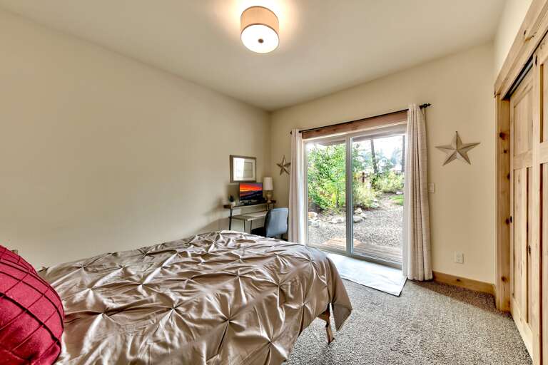 Access to the backyard and set up as a mini getaway office