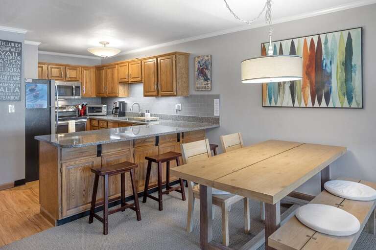 Single level condo with open living area perfect for families and entertaining.