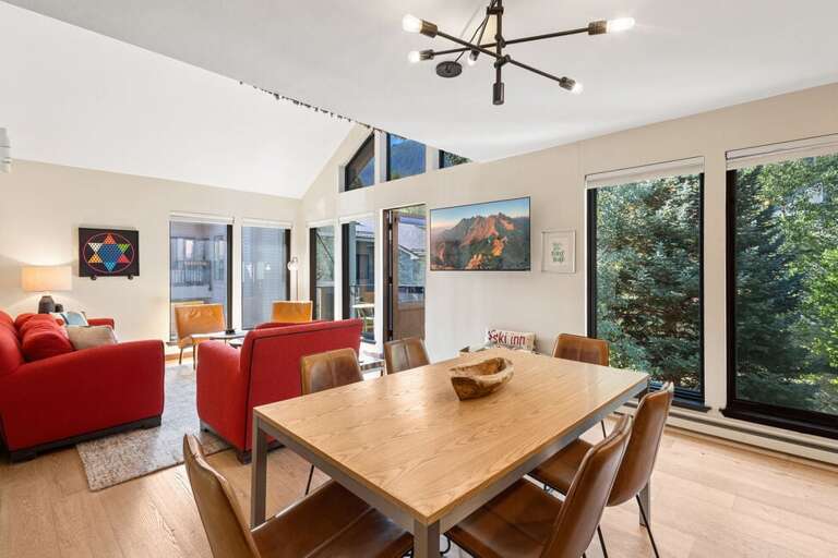 Dining table seating for 6.
