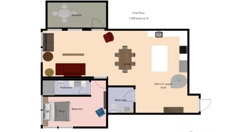 Floor plan of first floor