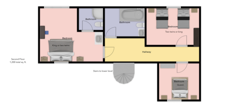 Floor plan of second floor