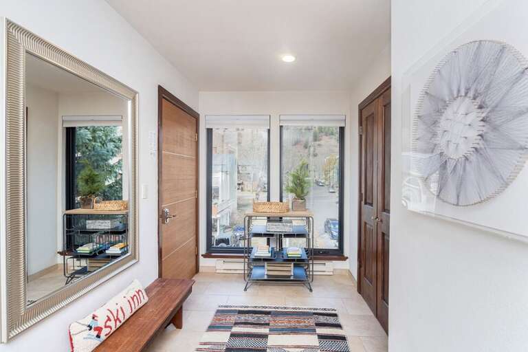 Spacious entryway for all outdoor gear.