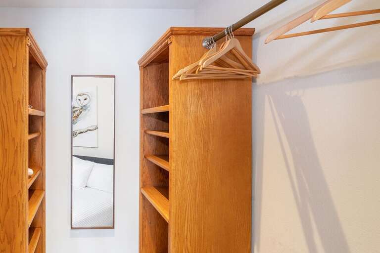 Spacious walk-in closet located in the Primary Bedroom.