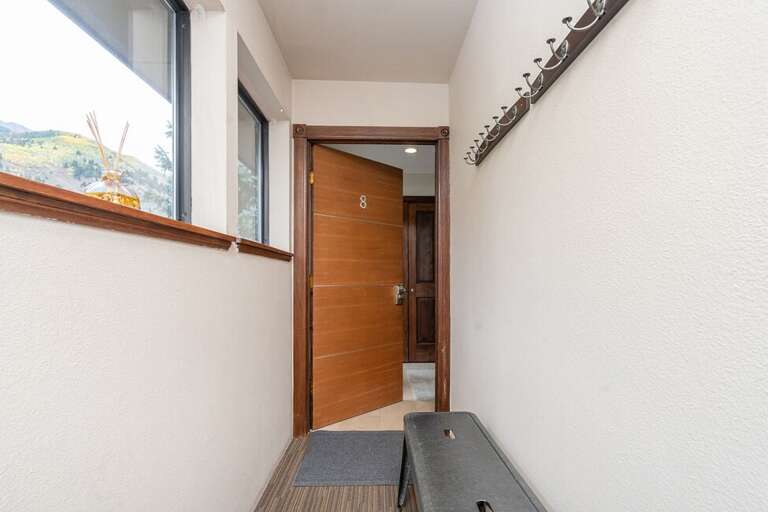 This unit is tucked away on the top floor in a quiet, private corner of the building.
