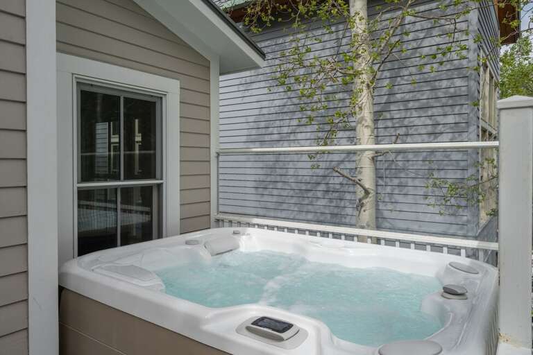 The hot tub is perfect after a long hike or a big Day on the Mountain.