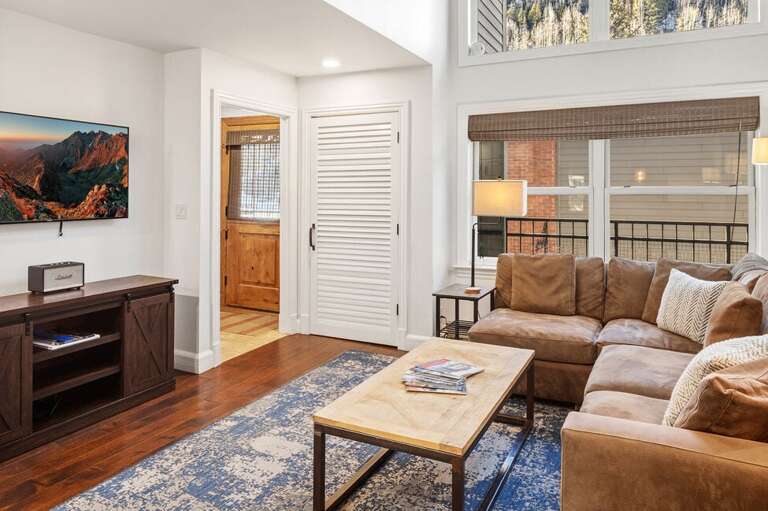 Open living and dining area creates an ideal space for family and friend gatherings.