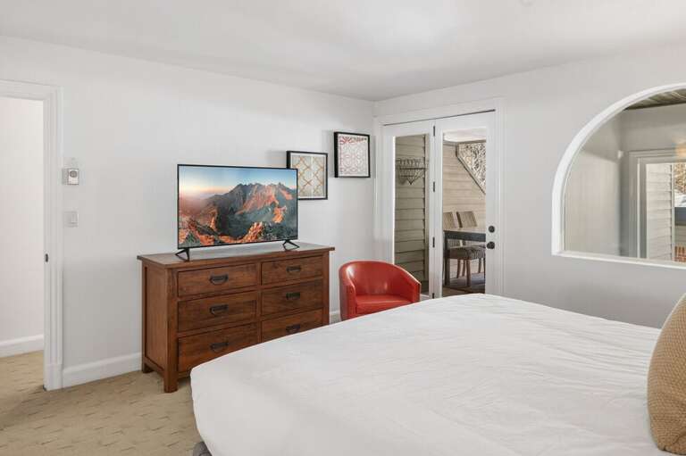 Spacious with private deck to enjoy the mountain views.