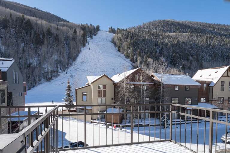 Uninterrupted views of the ski mountain from the master bedroom deck!