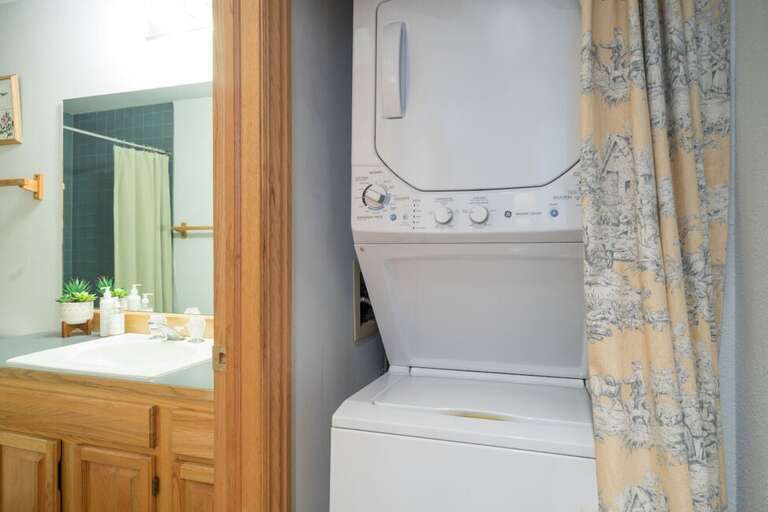 washer + dryer + detergent for your convenience