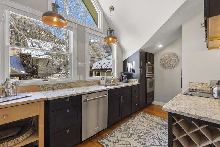 Ample counter space, stunning views, and stainless appliances.
