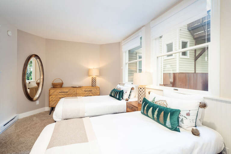 There is a two twin bedroom on the first level.