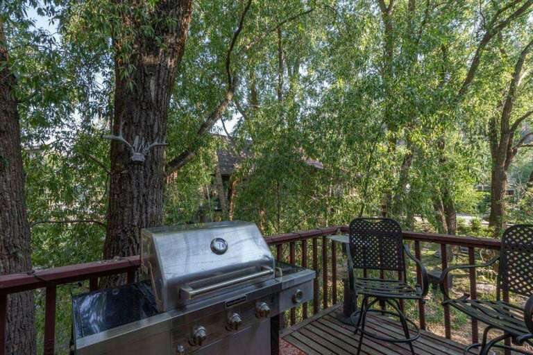 Grill and chill on your deck while listening to Corner Creek flowing by