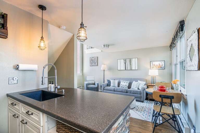 Open Concept Living/kitchen area.