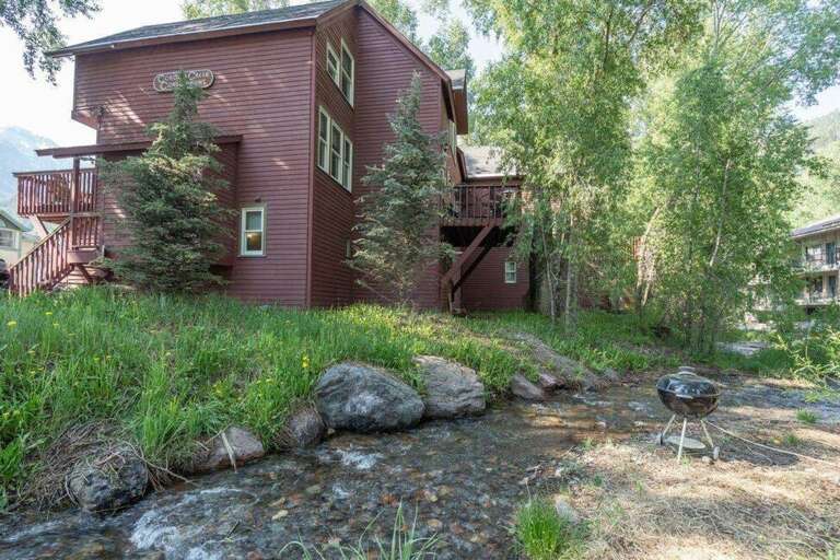 View of the porch above Cornet Creek