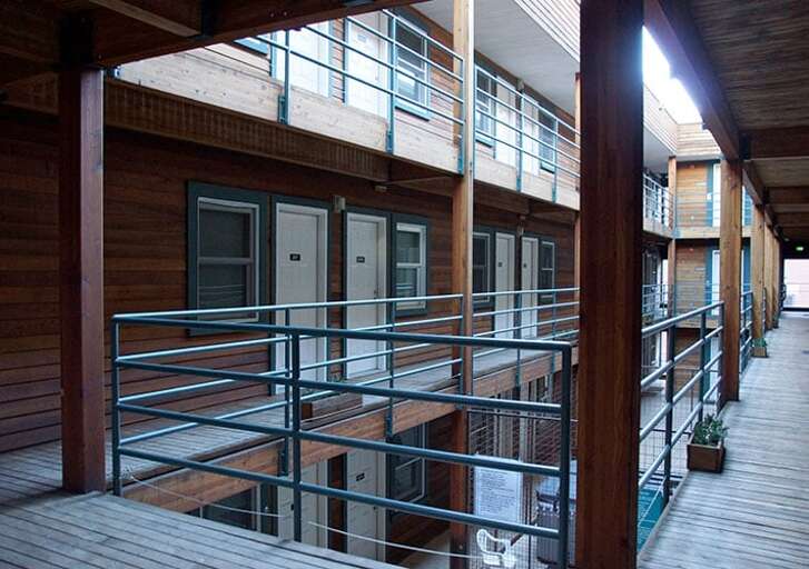 The courtyard of Fall Line complex in Telluride, Colorado.