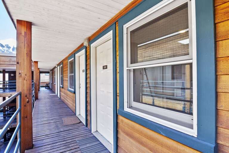 Fall Line 308 has two entrances to the unit. One is through the guest bedroom and another through the kitchen.