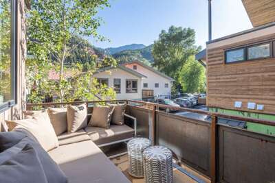 Ironwood A - this east facing deck is right off the living area, and the perfect spot to soak up some early morning rays, or to watch the 4th of July fireworks!