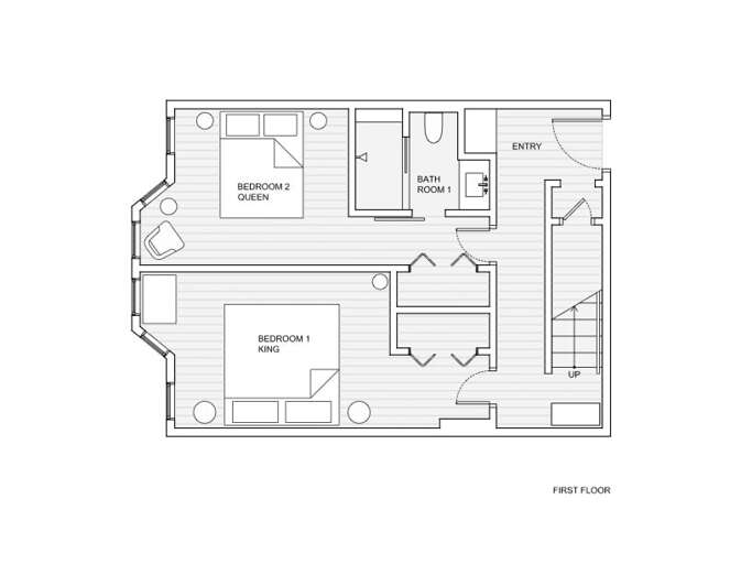 Layout of the first floor.