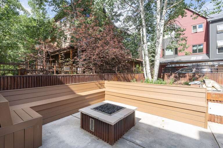 Perfect fire pit area for guests to enjoy your evening after a fun day on the mountain.