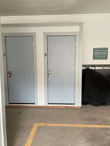 Needle Rock condo features a ski locker for all your gear. Bikes can be locked adjacent on the shared bike rack.