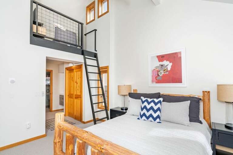 The queen bedroom leads to the second guest bathroom as well. The queen bedroom leads to the second guest bathroom as well.