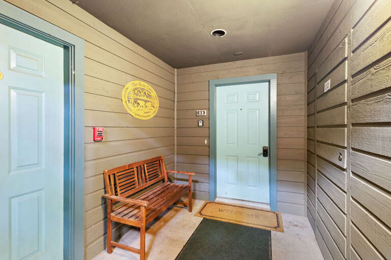 Entry door to condo.