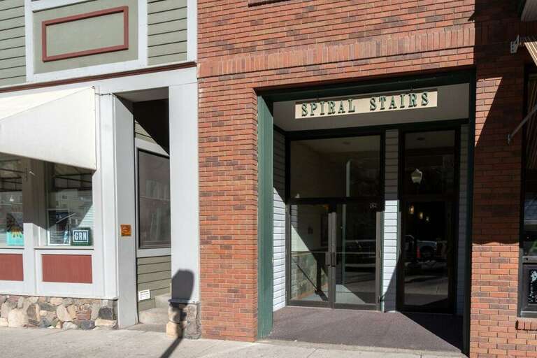 Entrance to Spiral Stairs complex.
